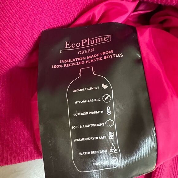 Bernardo Wave Quilted Jacket with Knit Combo on fuchsia orchid flower size S - Picture 8 of 11